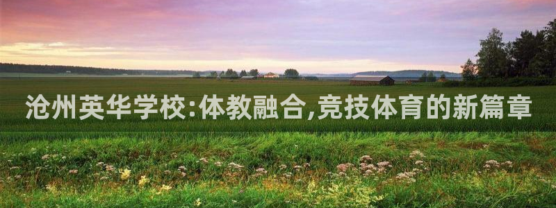 沧州英华学校:体教融合,竞技体育的新篇章